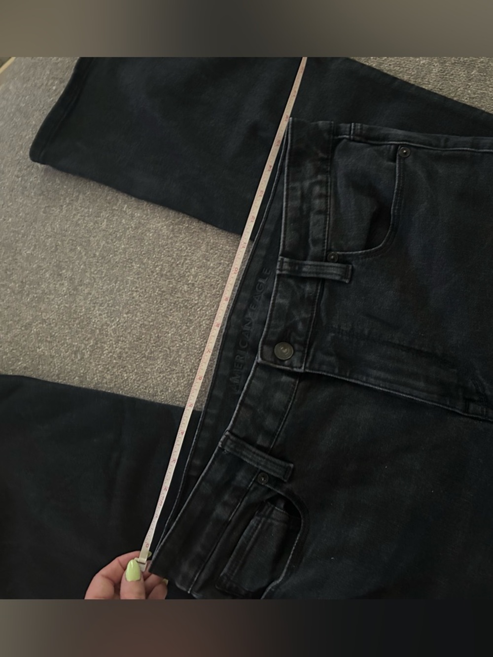 American Eagle Outfitters Women’s High Rise Skinny Kick Jean Black - Picture 2 of 8